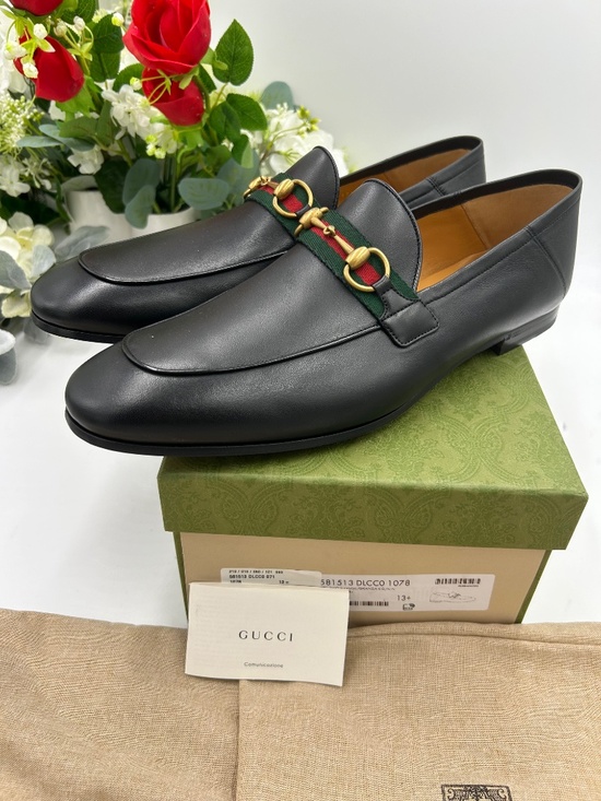Men’s Gucci JORDAAN horse bit loafers. Size 13.5 fits 14 US. Made in Italy. main image 6